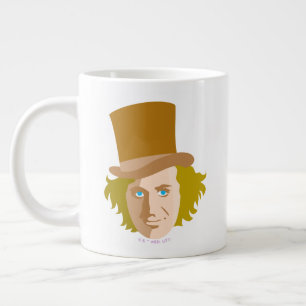 Willy Wonka Stenciled Face Graphic Jumbo-Tasse