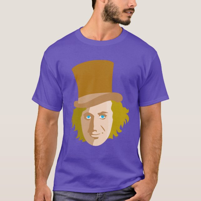 Willy Wonka Stenciled Face Graphic T-Shirt (Vorderseite)