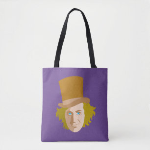 Willy Wonka Stenciled Face Graphic Tasche