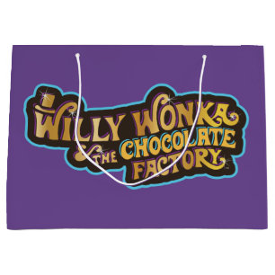 Willy Wonka und das Logo der Schokoladenfabrik Große Geschenktüte