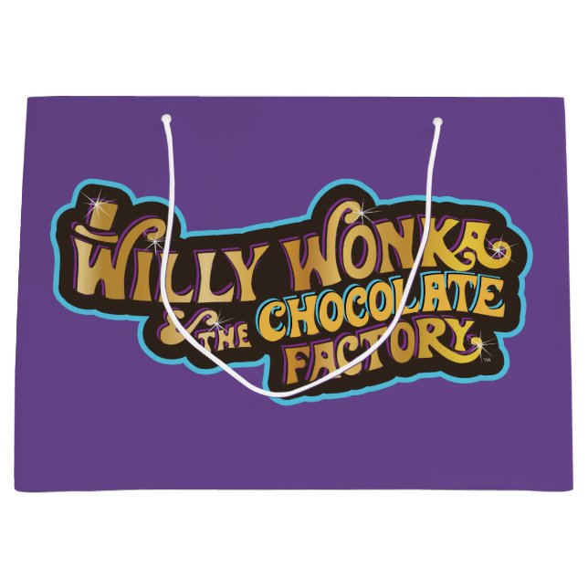 Willy Wonka und das Logo der Schokoladenfabrik Große Geschenktüte (Vorderseite)