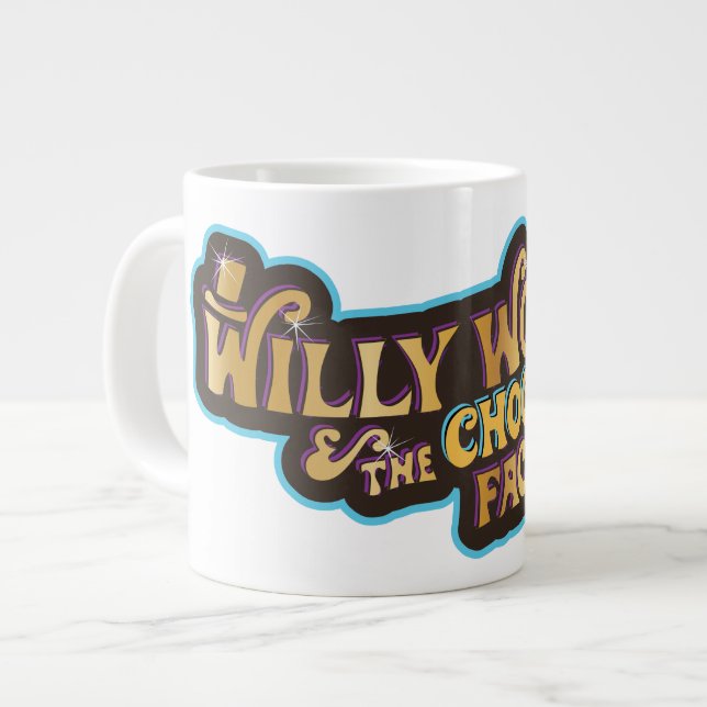 Willy Wonka und das Logo der Schokoladenfabrik Jumbo-Tasse (Vorderseite Links)