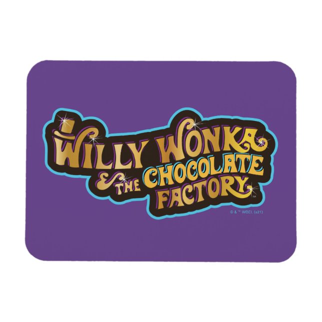 Willy Wonka und das Logo der Schokoladenfabrik Magnet (Horizontal)
