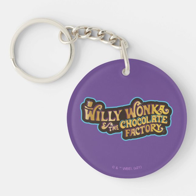 Willy Wonka und das Logo der Schokoladenfabrik Schlüsselanhänger (Vorderseite)