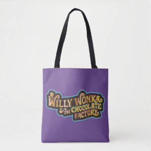 Willy Wonka und das Logo der Schokoladenfabrik Tasche