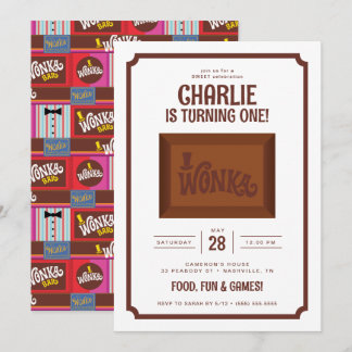 Willy Wonka und die Schokoladenfabrik zum Geburtst Einladung