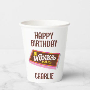 Willy Wonka und die Schokoladenfabrik zum Geburtst Pappbecher