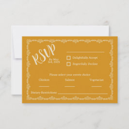 Willy Yours Rustic Boho Wedding RSVP Card