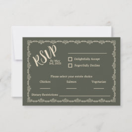 Willy Yours Rustic Boho Wedding RSVP Card