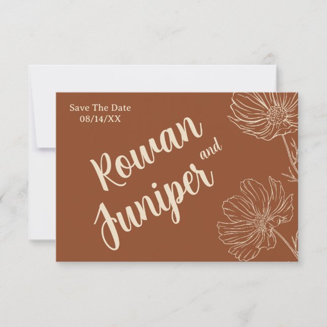 Willy Yours Rustic Boho Wedding Save the Date (Vorderseite)