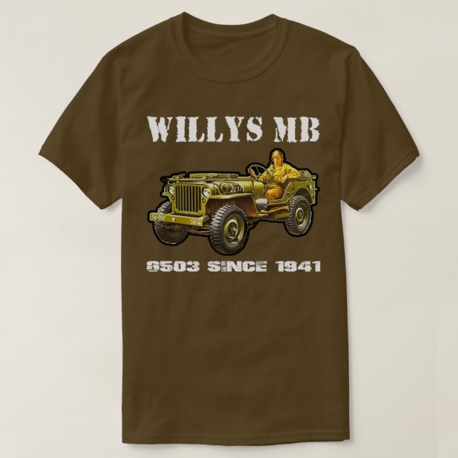 Willys MB G503 Military Off Road WW2  T-Shirt (Design vorne)