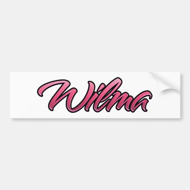 Wilma verblasste pink Aufkleber Sticker Autoaufkleber (Vorne)