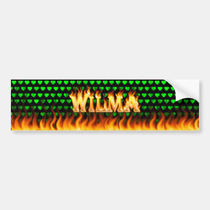 Wilma wirkliches Feuer und Autoaufkleber