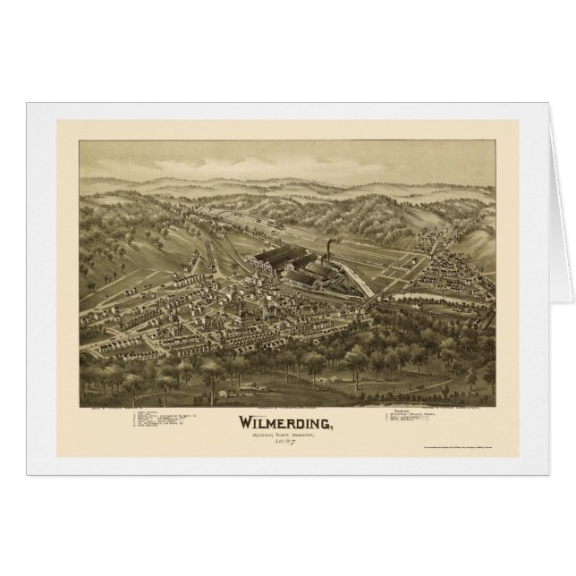 Wilmerding, carte panoramique de PA - 1897 (Devant horizontal)