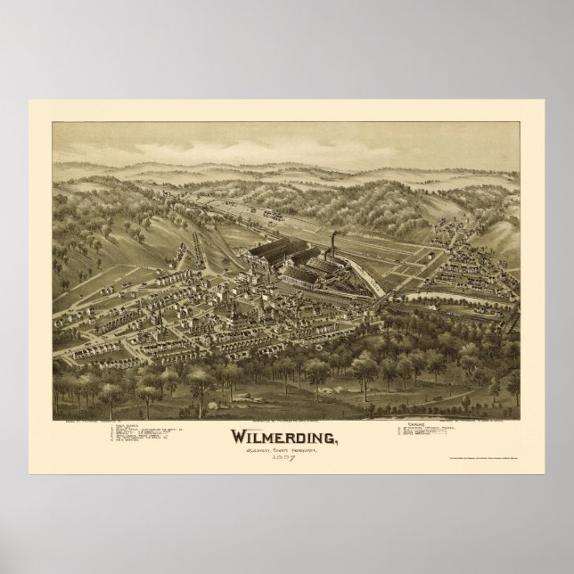 Wilmerding, PA Panoramic Map - 1897 Poster (Vorne)