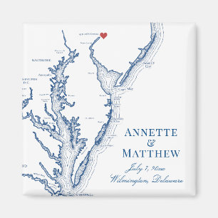 Wilmington Delaware-Gastgeschenk Hochzeit Magnet