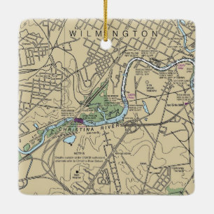 Wilmington Delaware Map Keramikornament