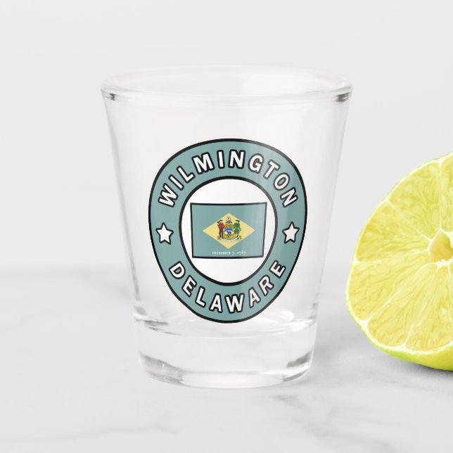 Wilmington Delaware Schnapsglas (Vorderseite)