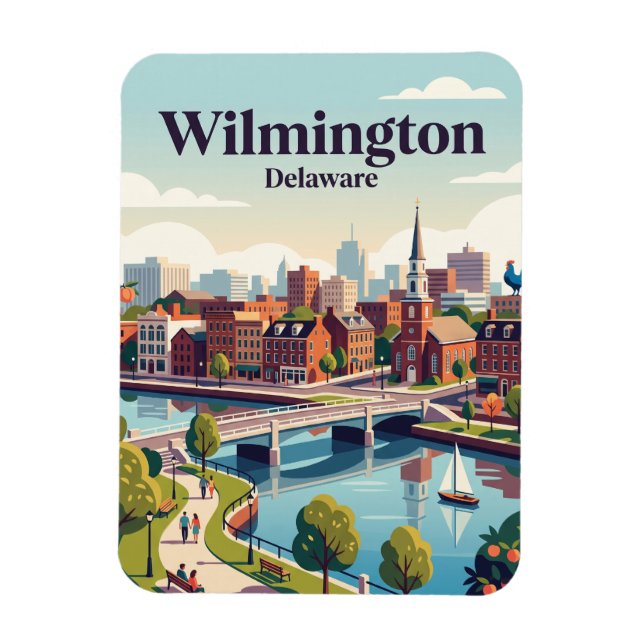 Wilmington, Delaware, USA Magnet (Vertikal)