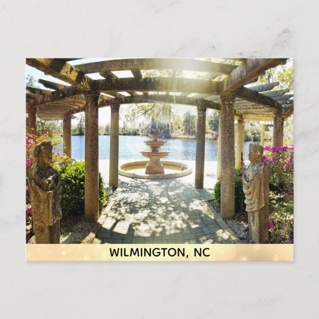 Wilmington North Carolina Airlie Gardens Pergola Postkarte (Vorderseite)