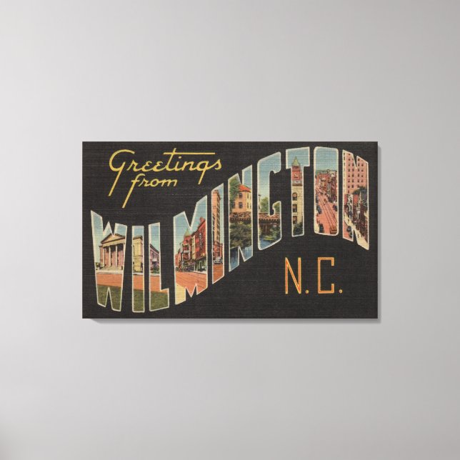 Wilmington, North Carolina - Große Briefszenen Leinwanddruck (Vorderseite)