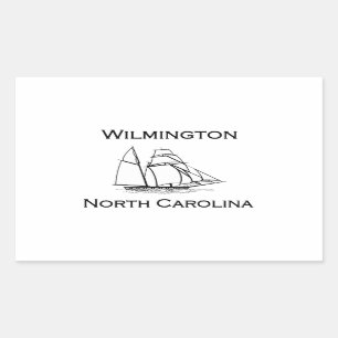 Wilmington-North Carolina-hohes Schiff Rechteckiger Aufkleber