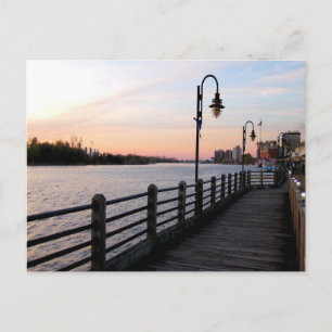 Wilmington Riverwalk Sonnenuntergang Küstenfotogra Postkarte