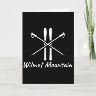Wilmot Mountain Illinois Skilift Skistöcke Winter Karte
