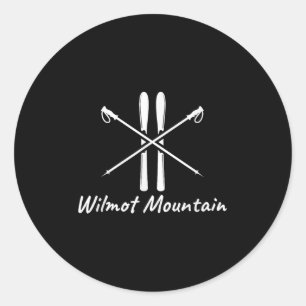Wilmot Mountain Illinois Skilifte Skifahren Winter Runder Aufkleber