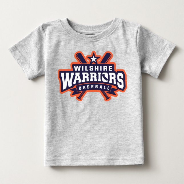Wilshire Warriors Baseball League Logo Baby T-shirt (Vorderseite)