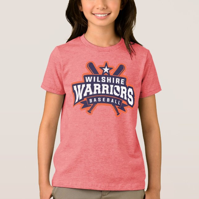 Wilshire Warriors Baseball League Logo Tri-Blend Shirt (Vorderseite)