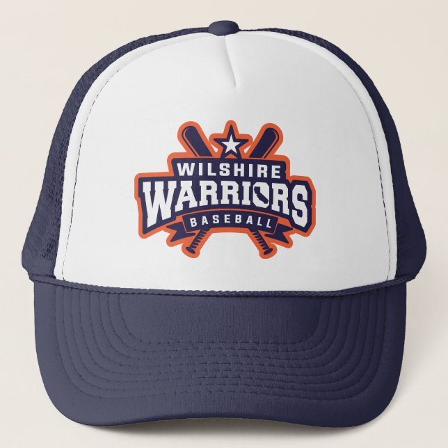 Wilshire Warriors Baseball League Logo Truckerkappe (Vorderseite)