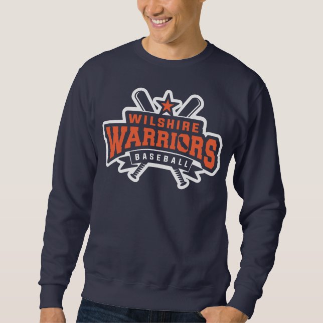 Wilshire Warriors Baseball League White Logo Sweatshirt (Vorderseite)