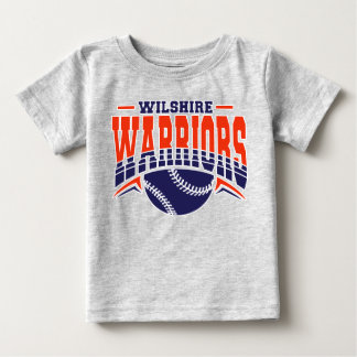 Wilshire Warriors Navy Baseball-Logo Baby T-shirt