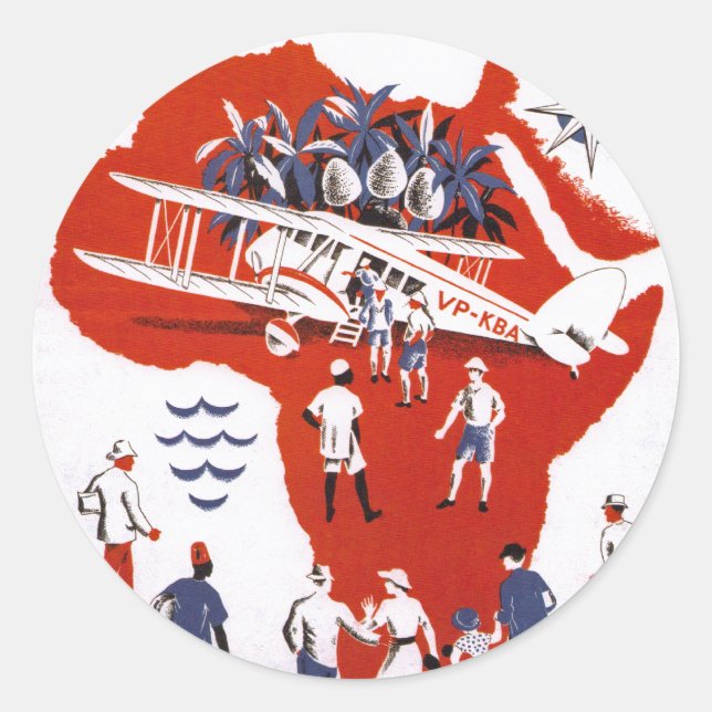 Wilson Airways ~ Afrika Runder Aufkleber (Vorderseite)