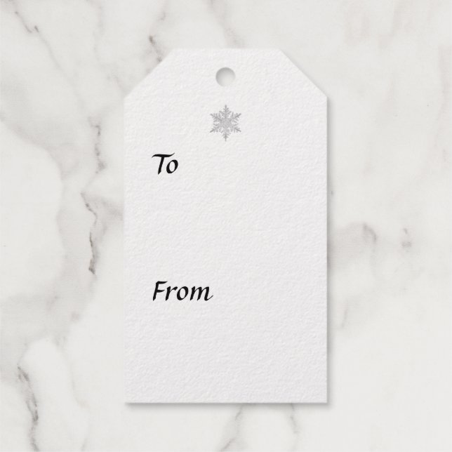 WILSON BENTLEY SNOWFLAKE GIFT TAG GESCHENKANHÄNGER (Rückseite)