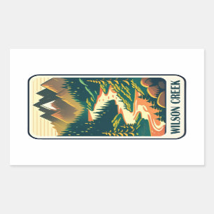 Wilson Creek North Carolina Colors Rechteckiger Aufkleber
