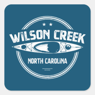 Wilson Creek North Carolina Kayaking Quadratischer Aufkleber