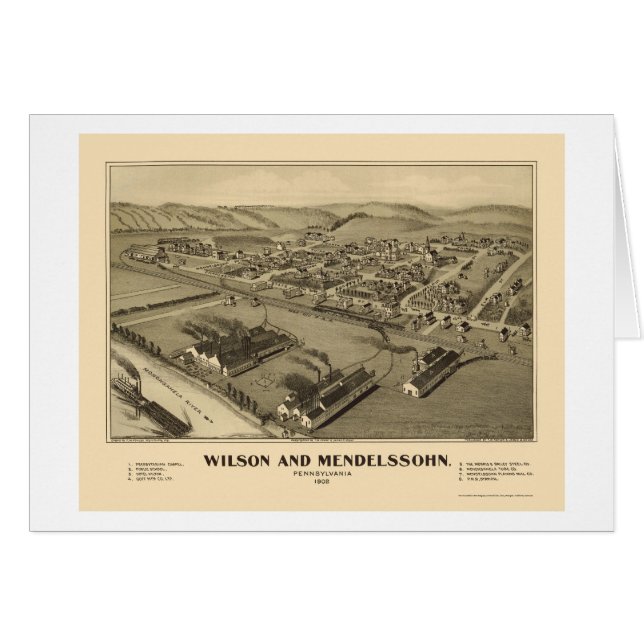 Wilson et Mendelssohn, carte panoramique de PA - (Devant horizontal)