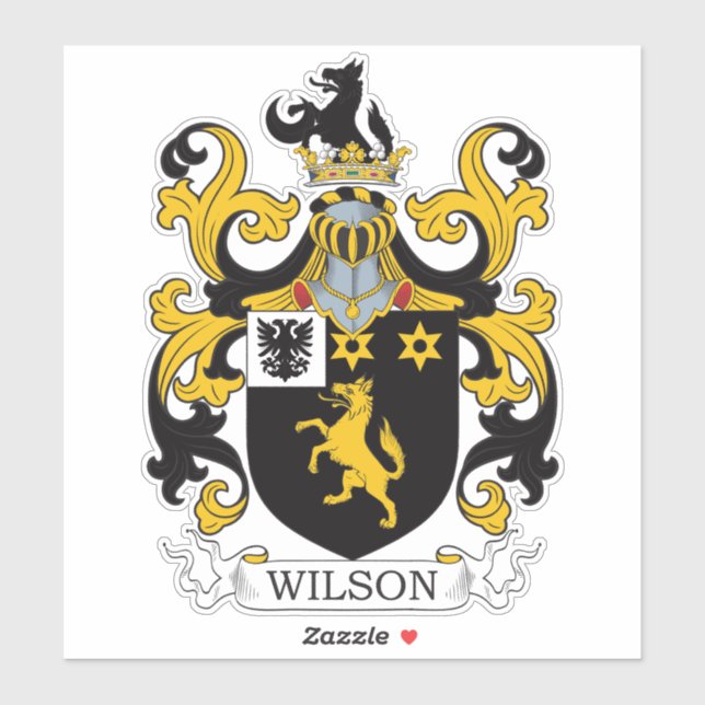 Wilson Familienwappen Aufkleber (Blatt)