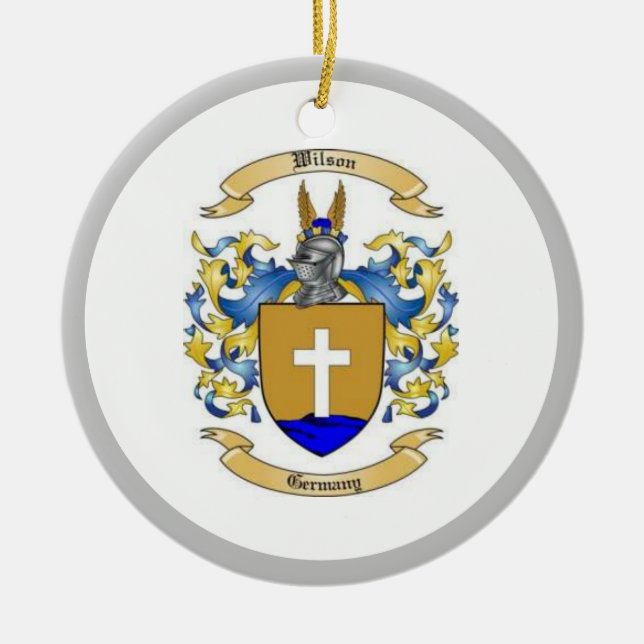 Wilson Familienwappen [Deutsch] Keramik Ornament (Vorne)