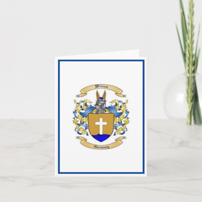 Wilson Familienwappen *Wappen Karte (Vorderseite)