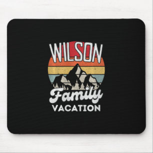Wilson Family Urlaub Berg Retro Sonnenuntergang Ma Mousepad