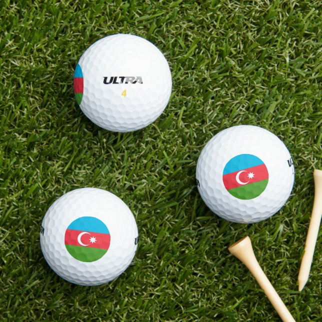 Wilson Golf Ball mit der Flagge Aserbaidschans (Insitu Gras)