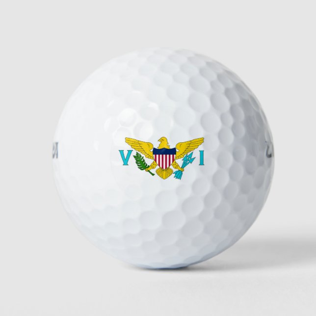 Wilson Golf Ball mit der Flagge der Jungfrau Islan (Vorderseite)