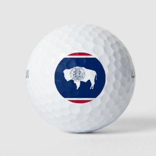 Wilson Golf Ball mit der Flagge des Wyoming Staat