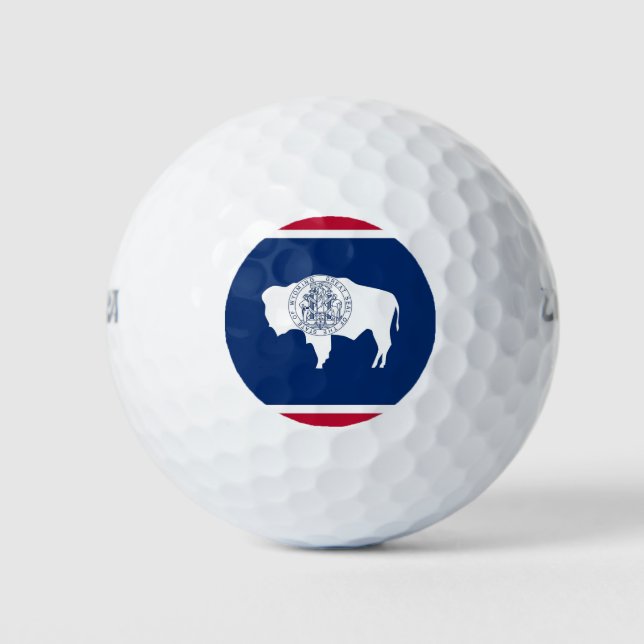 Wilson Golf Ball mit der Flagge des Wyoming Staat (Vorderseite)