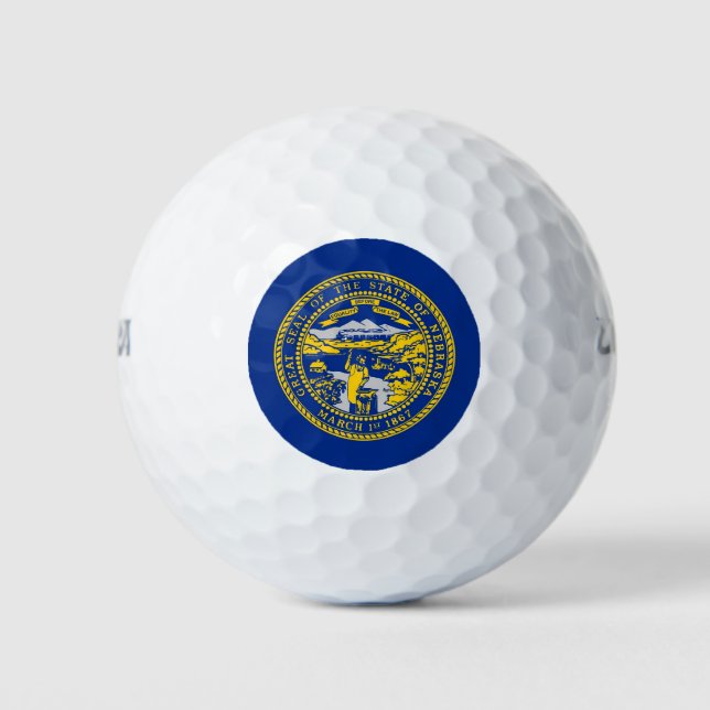 Wilson Golf Ball mit der Flagge Nebraskas (Vorderseite)