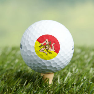 Wilson Golf Ball mit der Flagge Siziliens, Italien