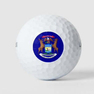 Wilson Golf Ball mit der Flagge von Michigan, USA